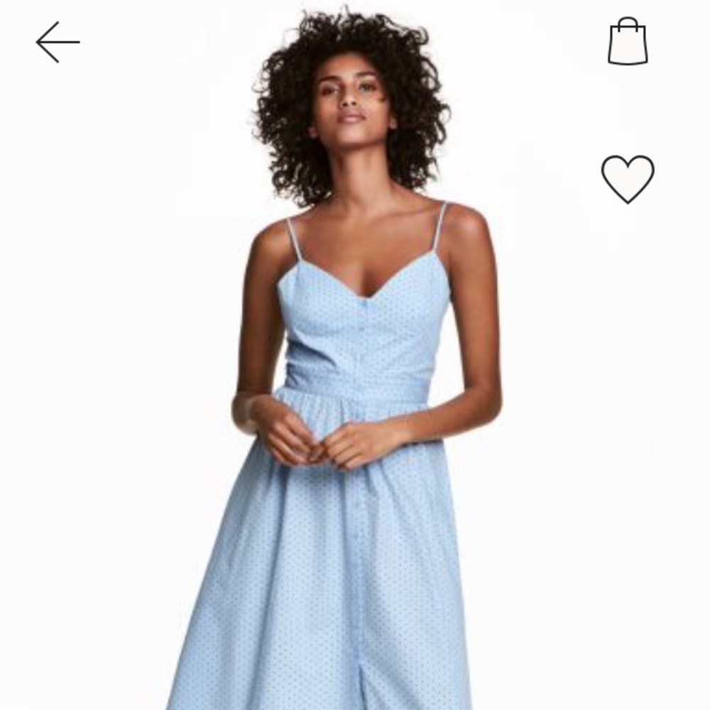 H&M blue polka dot dress. Sold Out. NWOT US 0